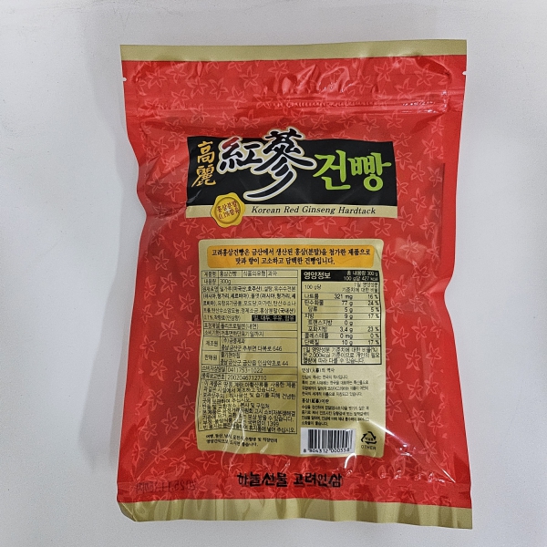 고려 홍삼 건빵 과자 Korean Red Ginseng Hardtack 300g